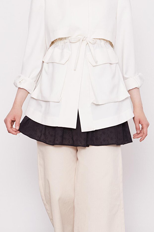 Black Ruffled Undershirt - 2