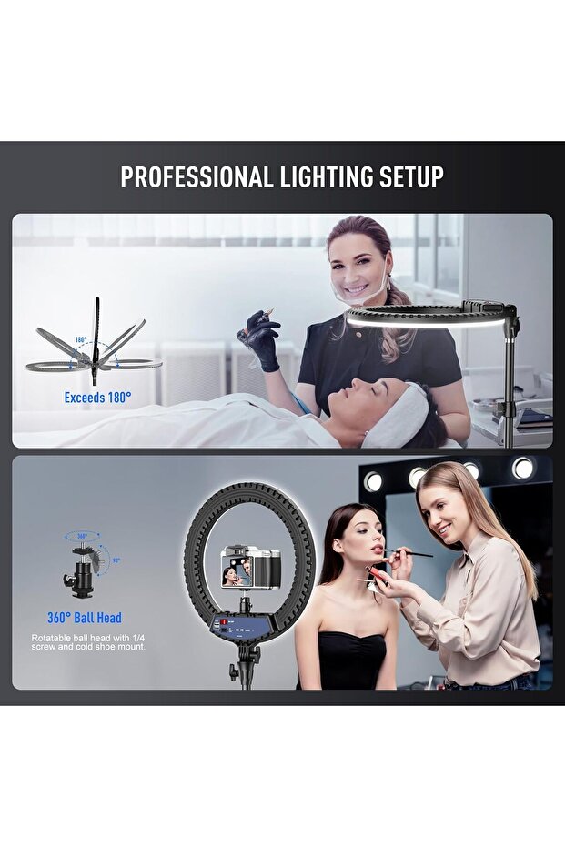 Professional Ring Light Ring with Tripod 18" - 5