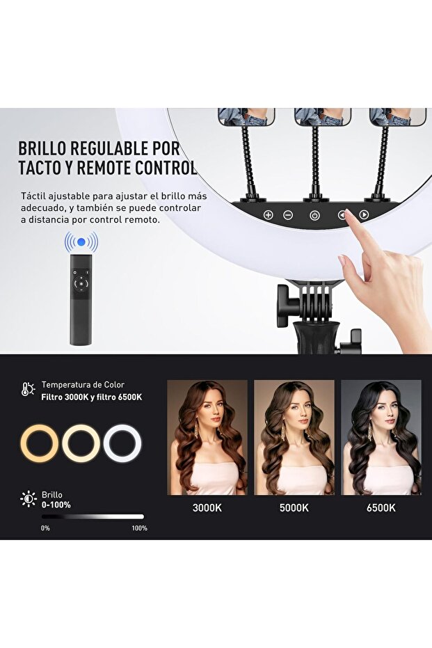 Professional Ring Light Ring with Tripod 18" - 3