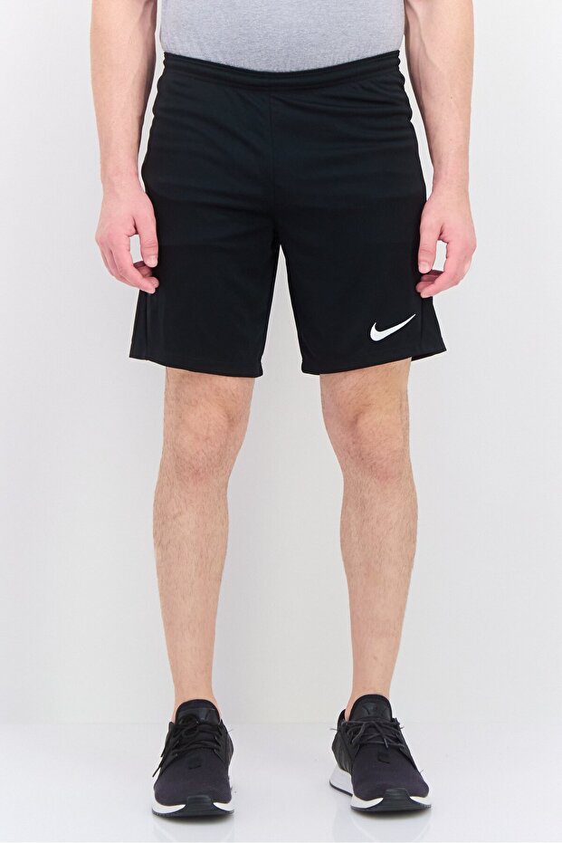 Men Sportswear Fit Brand Logo Training Shorts, Black