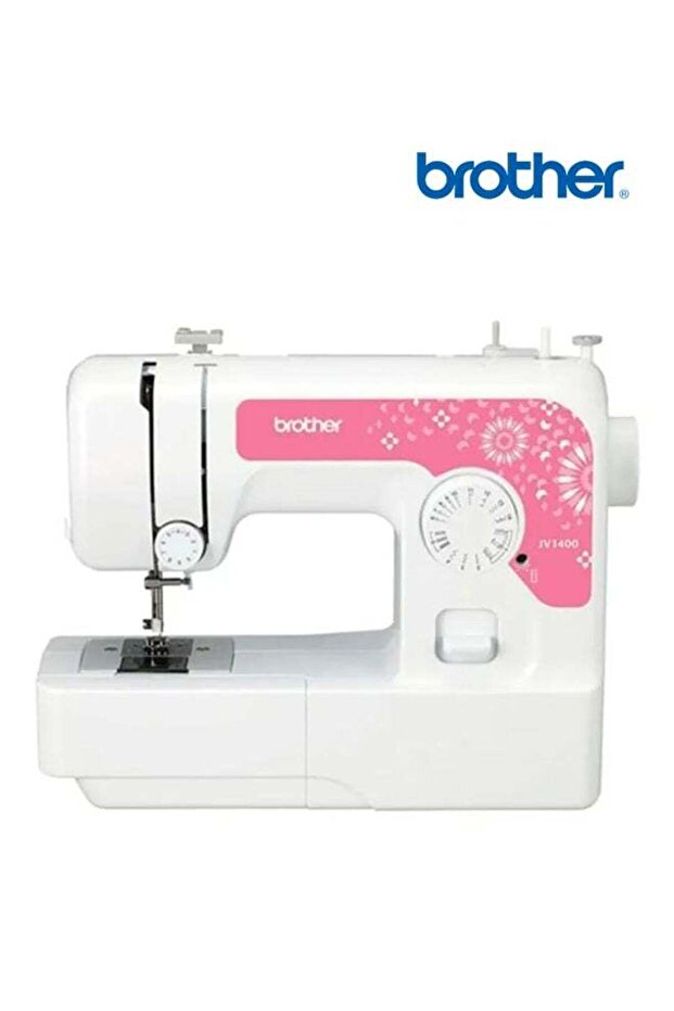 Compact Electric Sewing Machine JV-1400 White/Pink