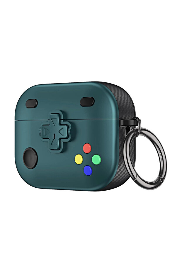 سماعات أبل إيربودز 3. غطاء حماية بتصميم GamePad من Nesil Kılıf باللون الأخضر
