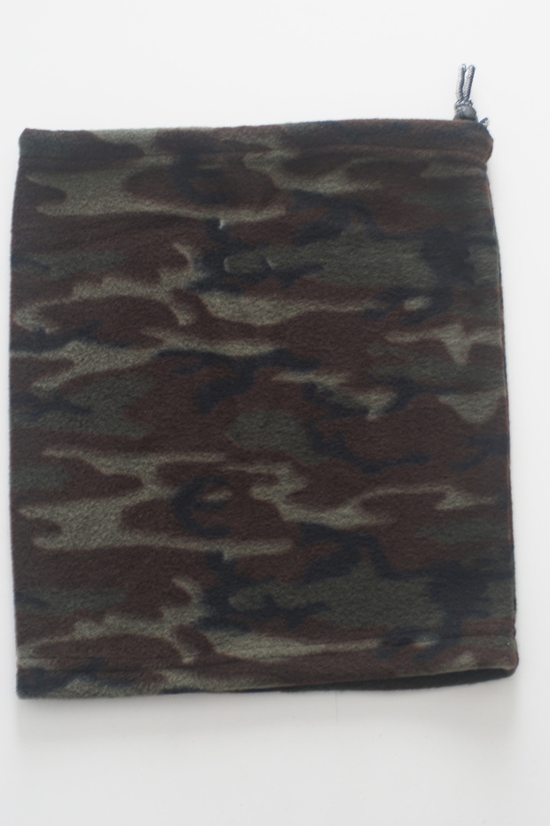 Dark Camouflage Winter Thermal Fleece Drawstring Beanie Hat Scarf Beanie That Can Be Used as a Neck Gaiter