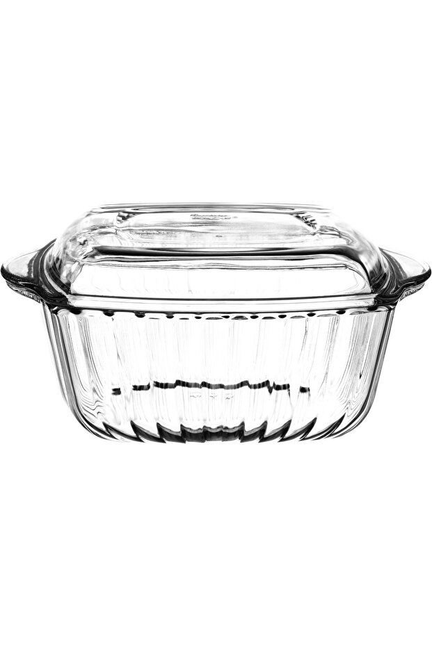 Pasabahce Borcam Square Casserole with Lid - 2000 cc