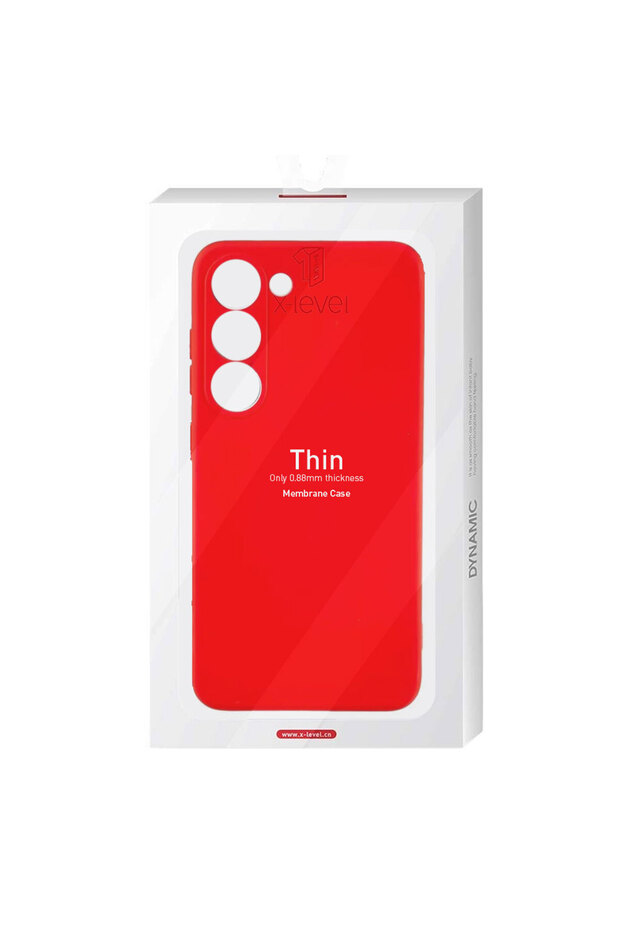 X-Level Thin Case for Note8 - MicroFiber, Red - 1