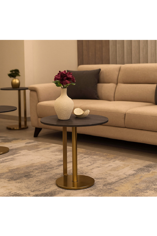 طاولة جانبية دائرية بتصميم مودرن - 5