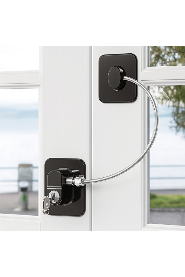 Siyah Plaka Halatlı Emniyet Kilidi - 1