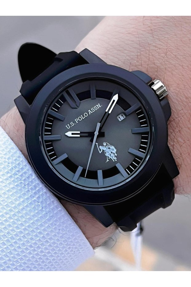 U.S.Polo Assn Silicone Band 5 Atm Water Resistant Sport Men's Wristwatch Uspa.1029.B01