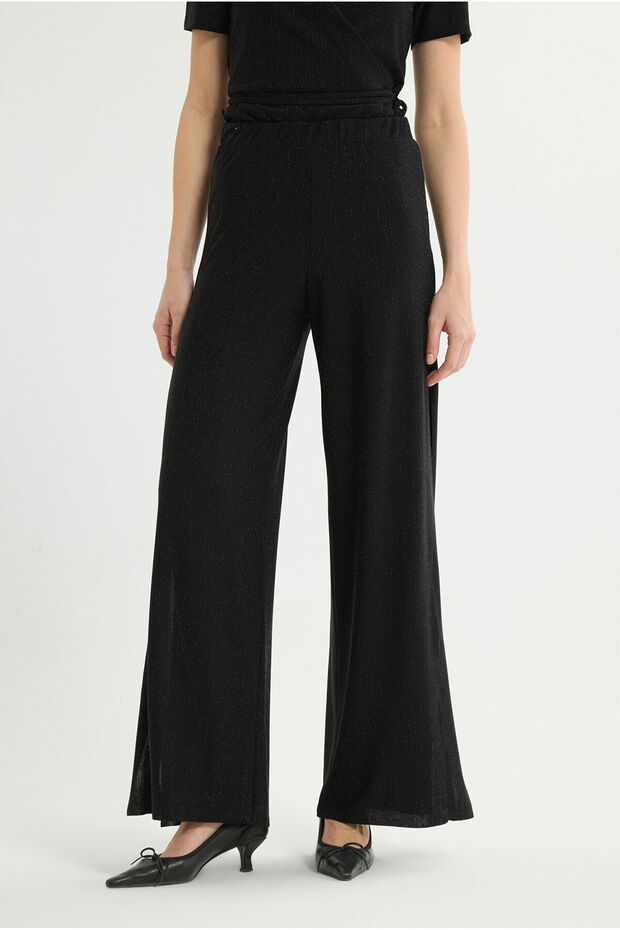 Simli Örme Pantolon - 2