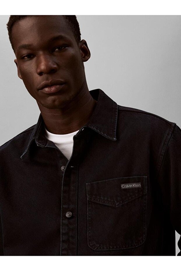 BLUE BLACK STONE 90S OVERSHIRT - 4