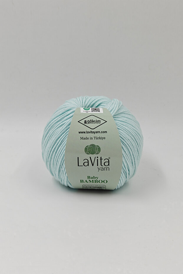 Baby Bamboo Hand Knitting Yarn 50% Bamboo 50% Acrylic 50Gr (5314 Light Mint)