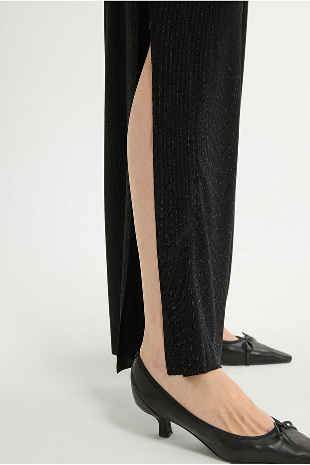 Simli Örme Pantolon - 4