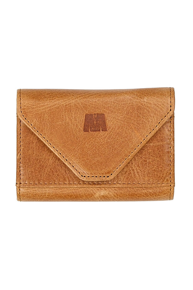 Genuine Leather Women's Accordion Wallet | Mia 2190 Tiguan Camel