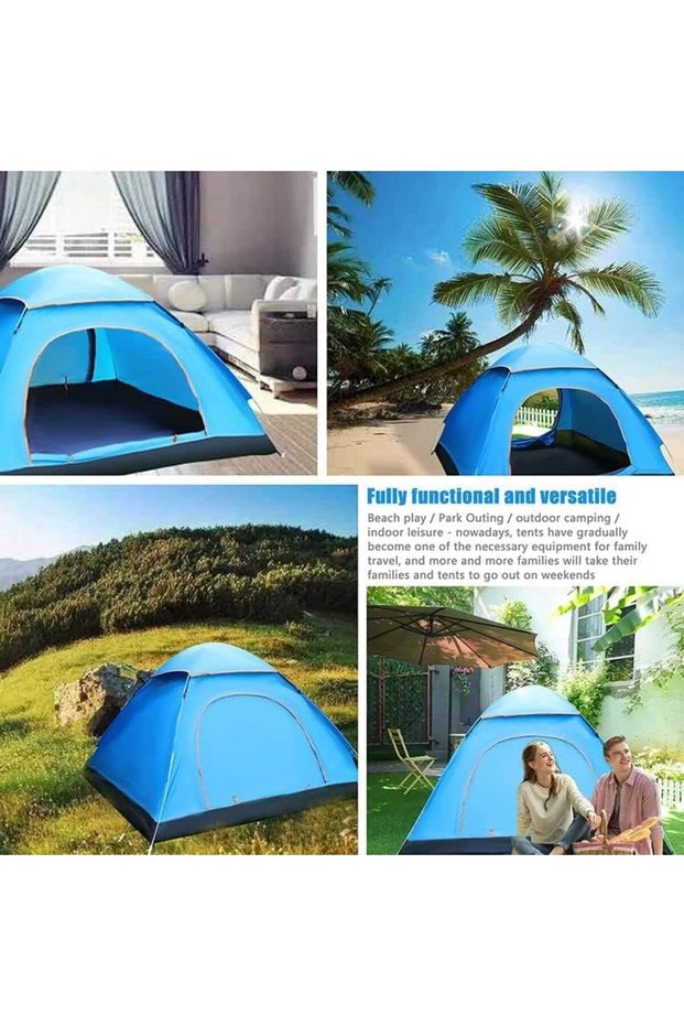 Camping/Dome/Outdoor Family Tent - Waterproof Tent with Carry Bag for 3-4 Person (T-1)