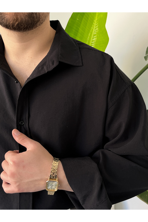 Erkek Oversize Modal Gömlek - 5