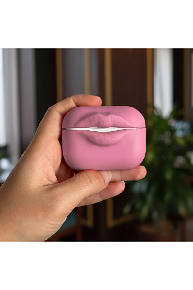 حافظة Apple AirPods Pro/Pro الجيل الثاني منقوشة باللون الوردي