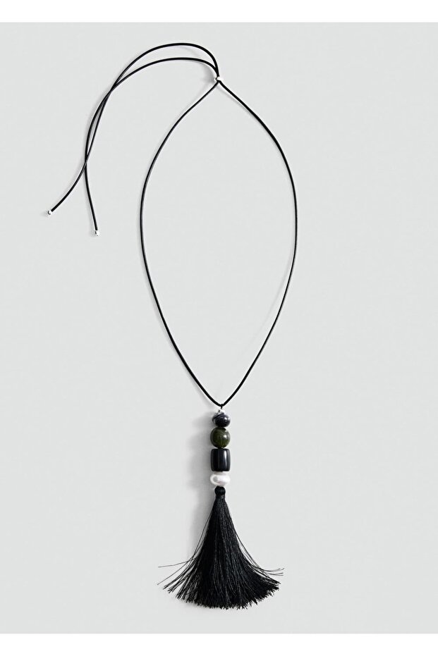 Püsküllü boncuklu kolye - 2