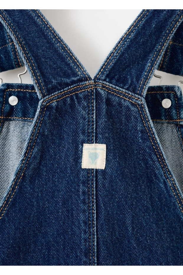 Pamuklu denim tulum - 6