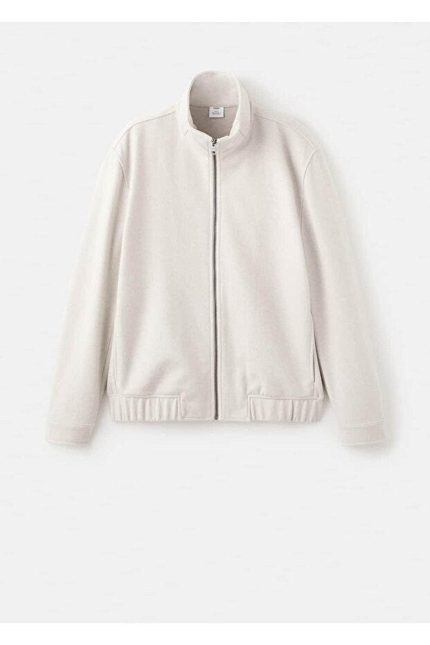 Fermuarlı yün ceket - 3