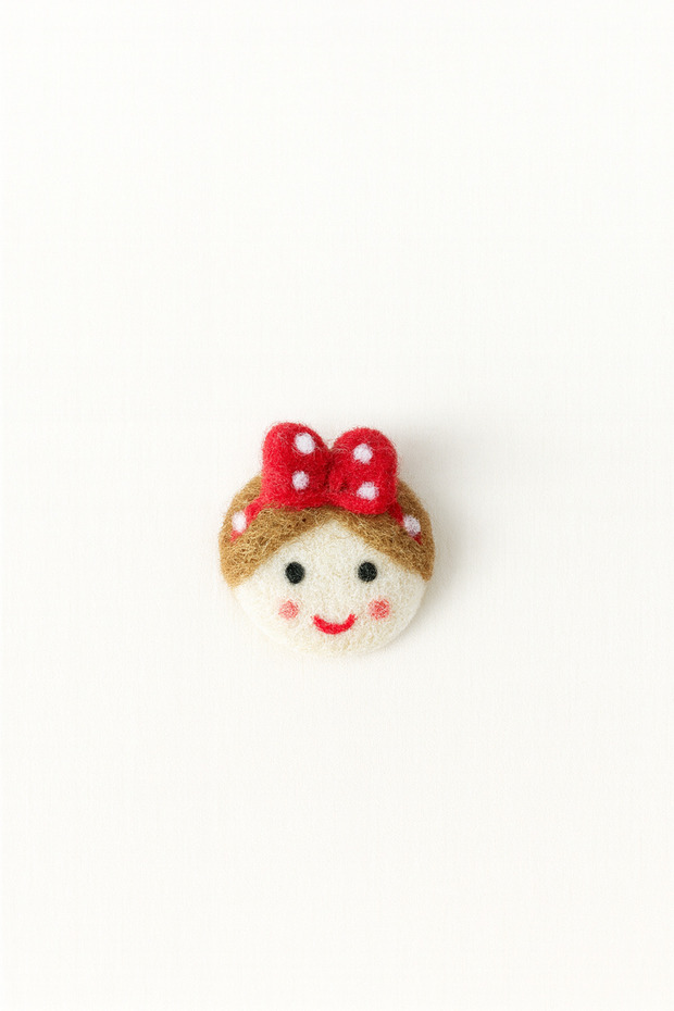 Handmade Felt Figure Brooch Buckle Crown Ornament – Cute Felt Accessory 28