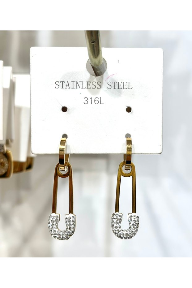 Stainless Steel Swinging Anchor Earrings