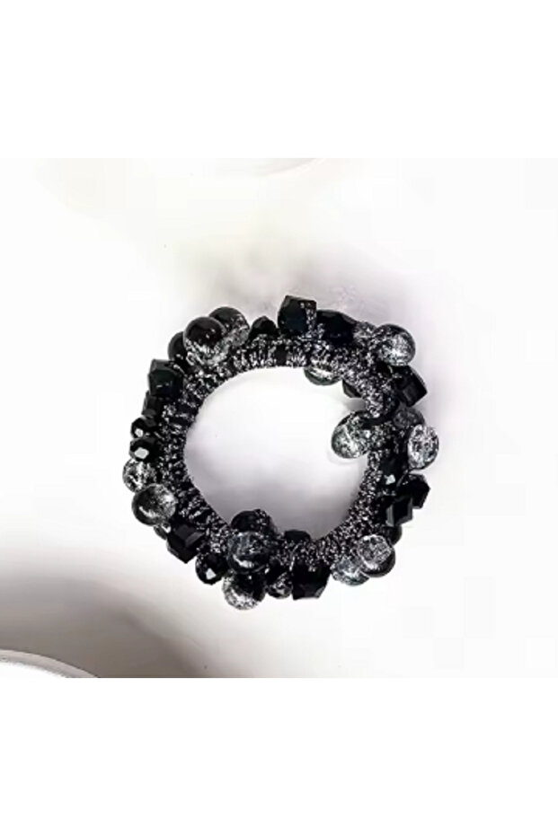 مشبك مطاطي مزين بالكريستال - 1