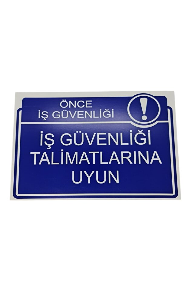 Comply with Work Safety Instructions Sign – 3 mm Foil Print on Decote Warning Sign 20 cm × 30cm