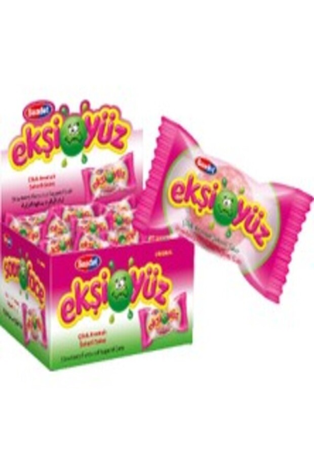 Sour Face Gum 100 Pieces Strawberry Flavored