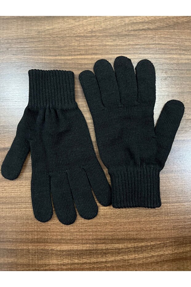 Kadın Kışlık Basic Siyah Eldiven - 4