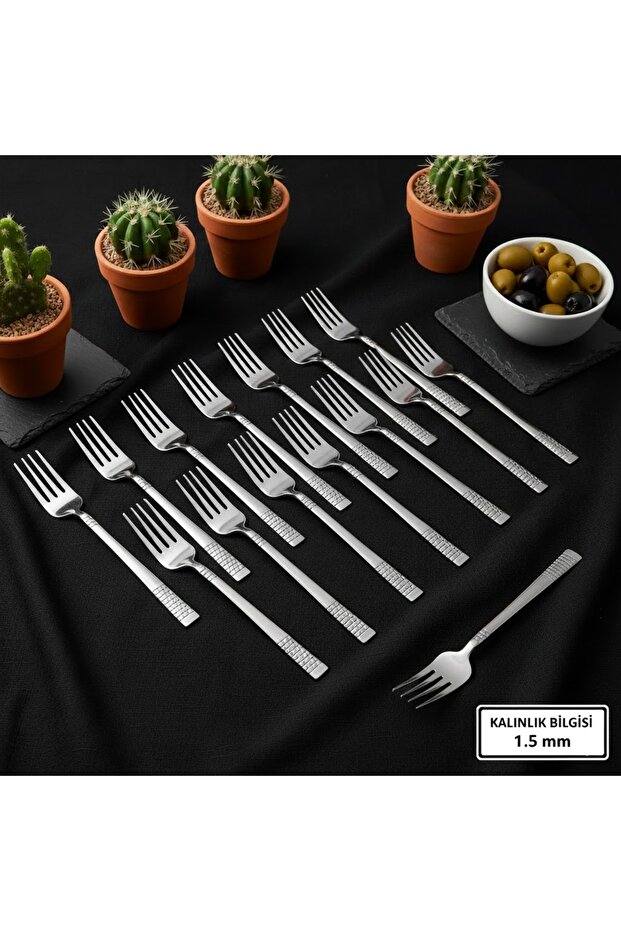 HASIR MODEL TATLI ÇATALI 12 ADET - 1