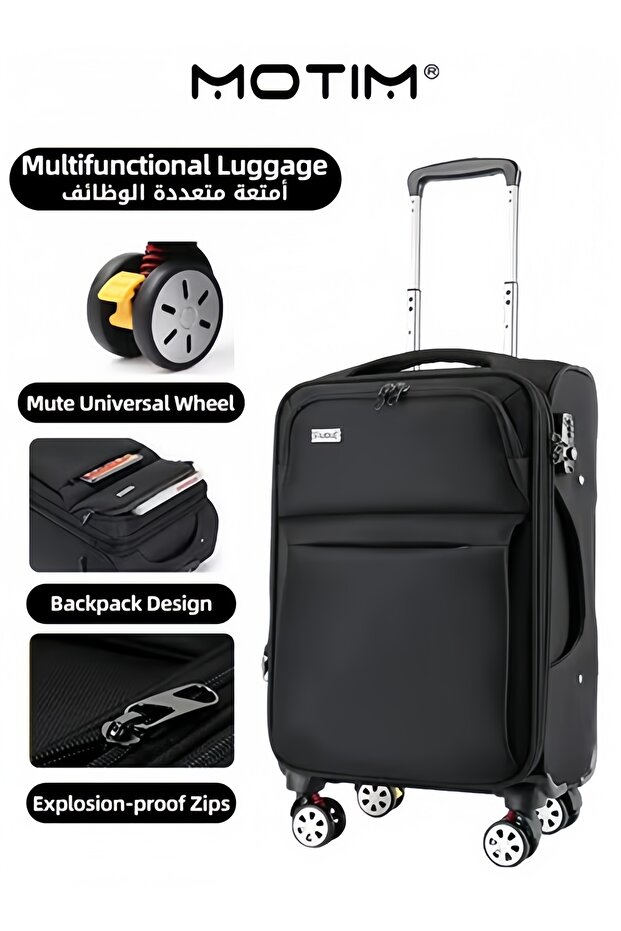 Expandable Oxford Cloth Travel Luggage Softside Lightweight Durable Suitcase