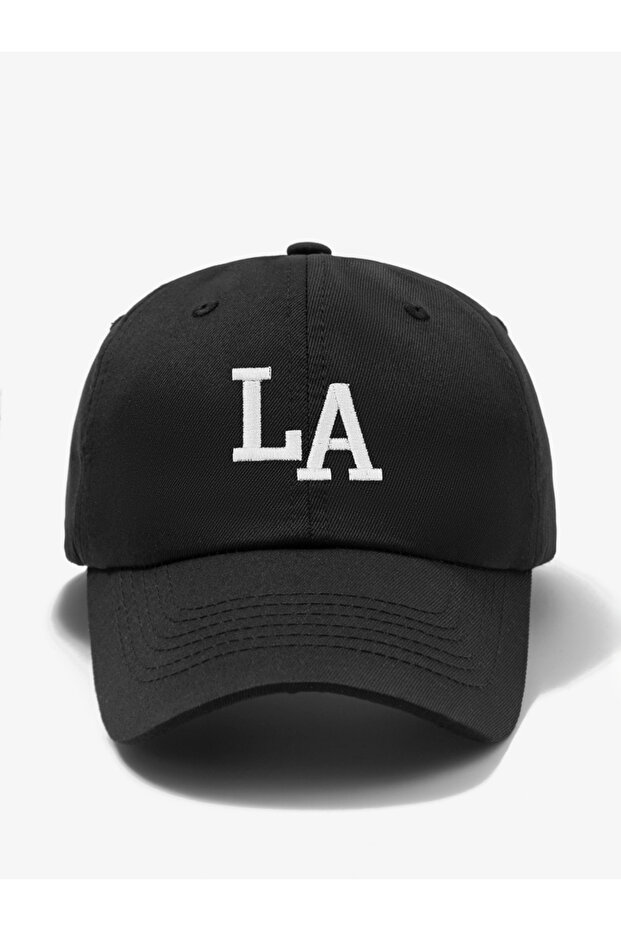 Black Slogan Embroidery Baseball Cap