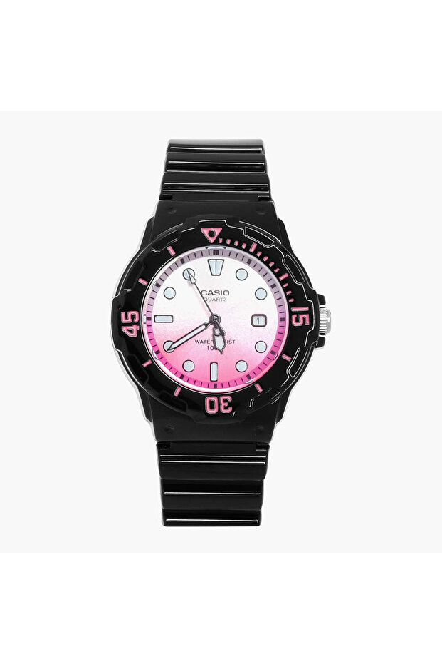 Women's Black Analog Plastic Strap Watch -LRW-200H-4EVDR