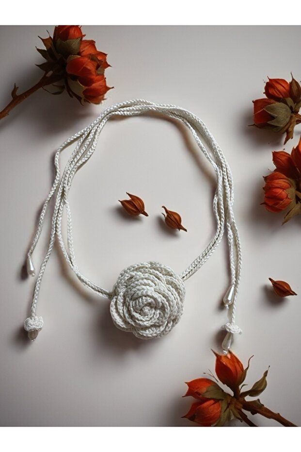 Gül Broş Kolye - 1