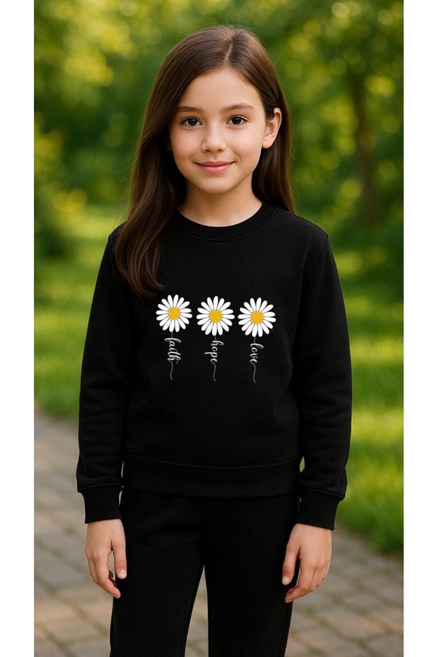 Children's Team Sweatshirt Ip Papatya B Printed Girls Boys Crew Neck3 4-5-6-7-8-9-10-11-12Years