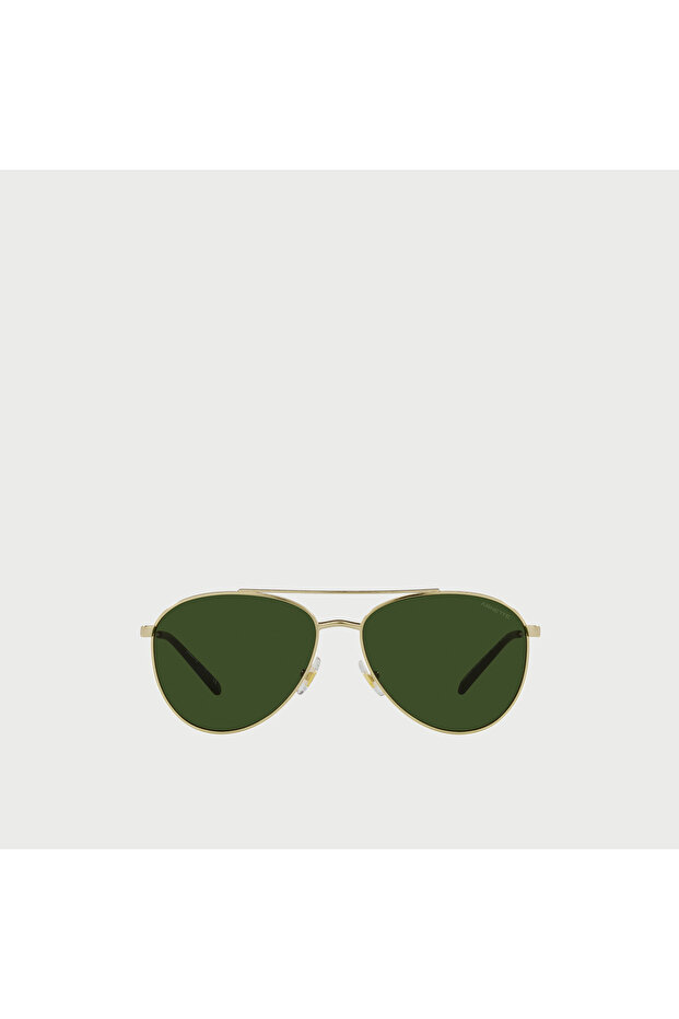 Men Green Lens Aviator Sunglasses