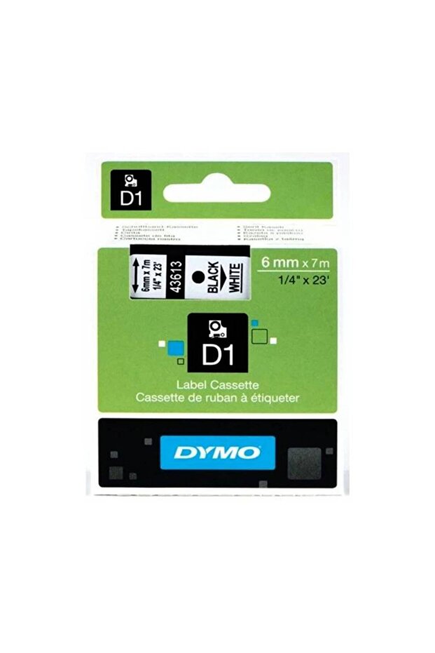 D1 Standard Labels – S0720780, 6 mm, Black on White