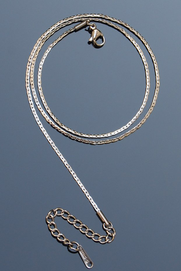 Steel Italian Link Chain Necklace 1 mm Silver Color | Non-Tarnishing, Unisex, 2 Years Warranty