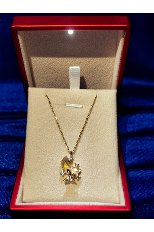 çelik ay hilal kolye - 3