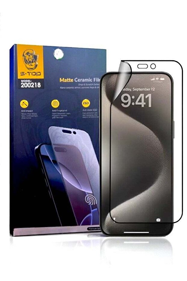 واقي شاشة سيراميك شفاف لهاتف iPhone 11 Pro / iPhone Xs (مضاد لبصمات الأصابع)