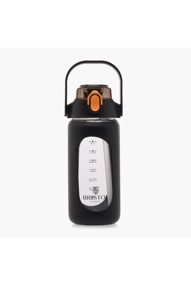 Solid Glass Sipper Water Bottle with Handle - 1 L