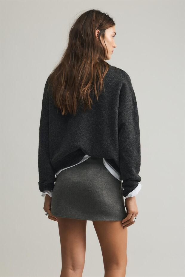 Yumuşak mini etek - 5