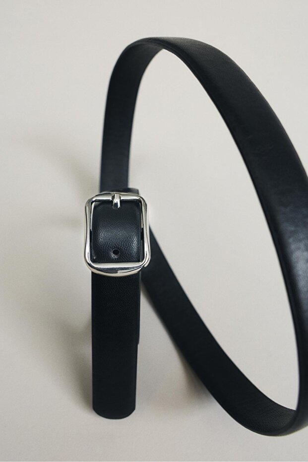 İnce kare tokalı kemer - 1