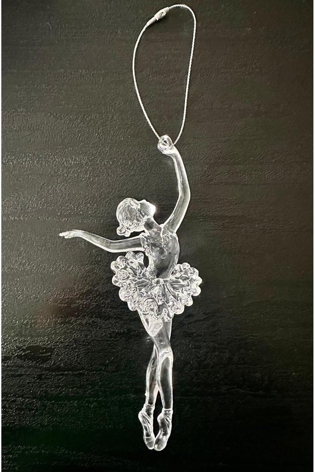 Ballerina 3D Transparent Acrylic Christmas Ornament (16 cm)