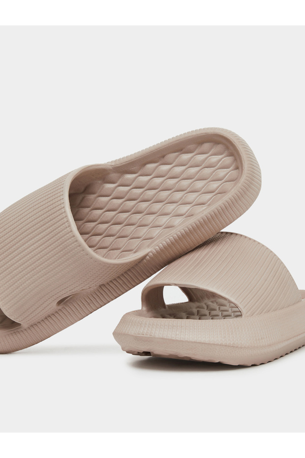 Textured Open Toe Slides - 3