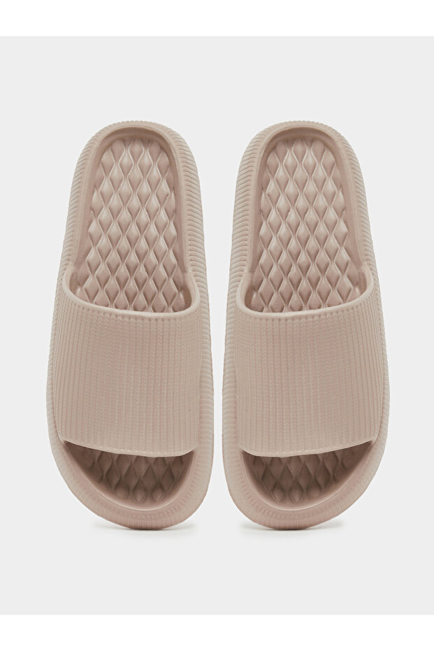 Textured Open Toe Slides - 5