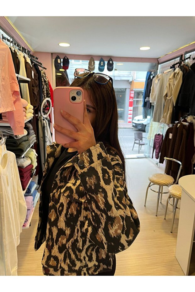Leopar Kaşe Ceket - 2
