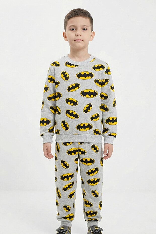 Fleece-Lined Printed Full Mold 2 Thread Boy's Set