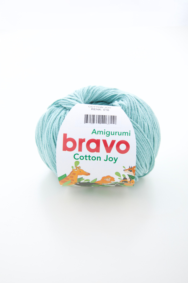 Cotton Joy Jeans Amigurumi Yarn Soft Cotton - 50 Gr /165 m (Color Code: 016) Mint Green