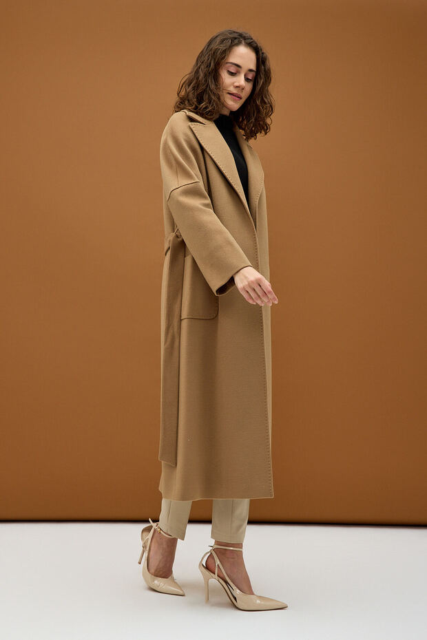 Taba Modern Oversize Geniş Cepli Palto - 2